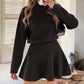 ✨✨Begrenzter Vorrat verfügbar, nicht verpassen!🌸Damen-Minikleid aus Strick mit Stehkragen und A-Linien-Schnitt👗