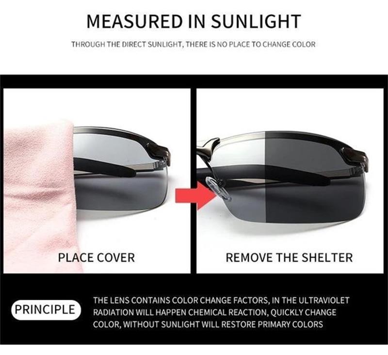 2026 Photochrome Sonnenbrille mit entspiegelten, polarisierten Gläsern
