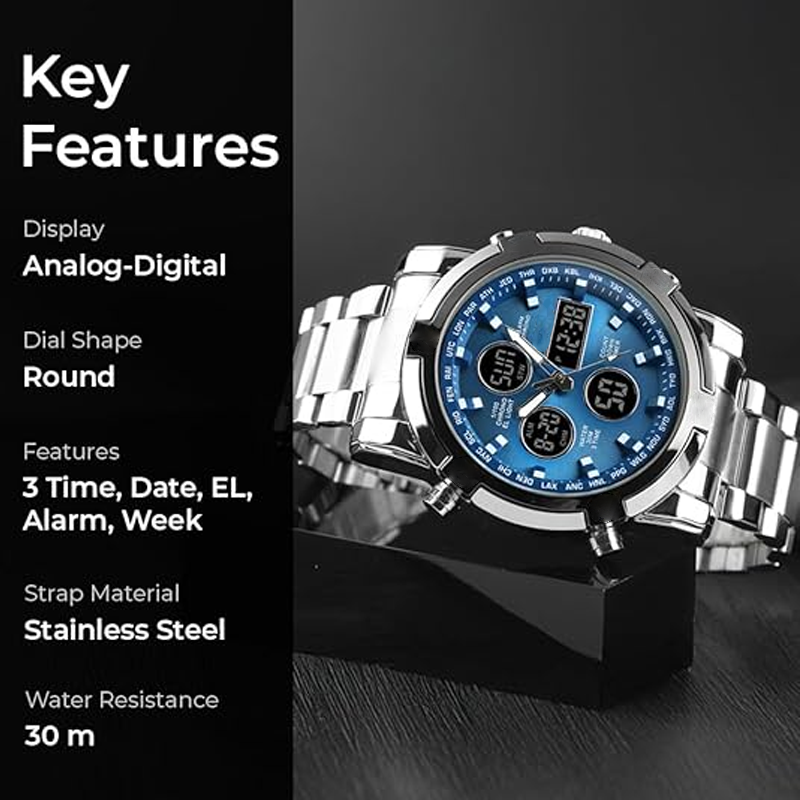 📢📢53 % RABATT!! ⏰ Wasserdichte Analog-Digital-Militäruhr für Herren – 48 mm, multifunktional & Armband aus Edelstahl! 🕰️💪