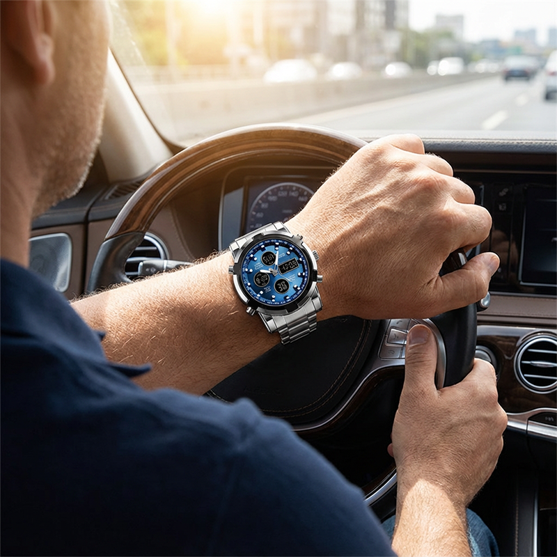 📢📢53 % RABATT!! ⏰ Wasserdichte Analog-Digital-Militäruhr für Herren – 48 mm, multifunktional & Armband aus Edelstahl! 🕰️💪