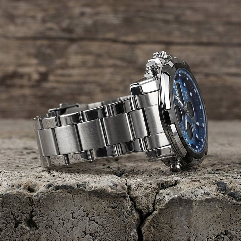 📢📢53 % RABATT!! ⏰ Wasserdichte Analog-Digital-Militäruhr für Herren – 48 mm, multifunktional & Armband aus Edelstahl! 🕰️💪