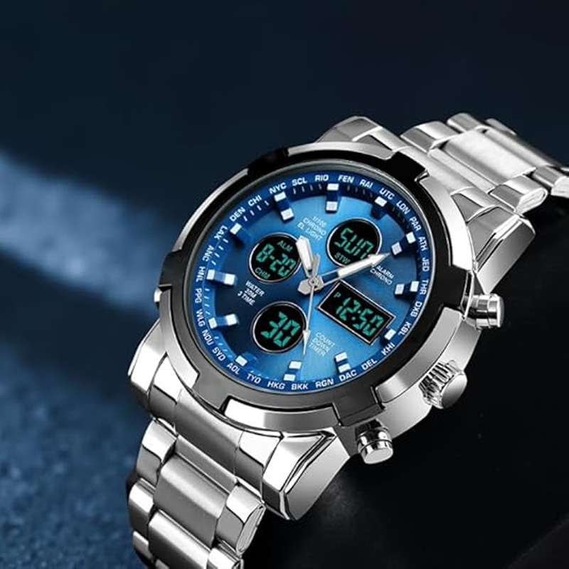 📢📢53 % RABATT!! ⏰ Wasserdichte Analog-Digital-Militäruhr für Herren – 48 mm, multifunktional & Armband aus Edelstahl! 🕰️💪