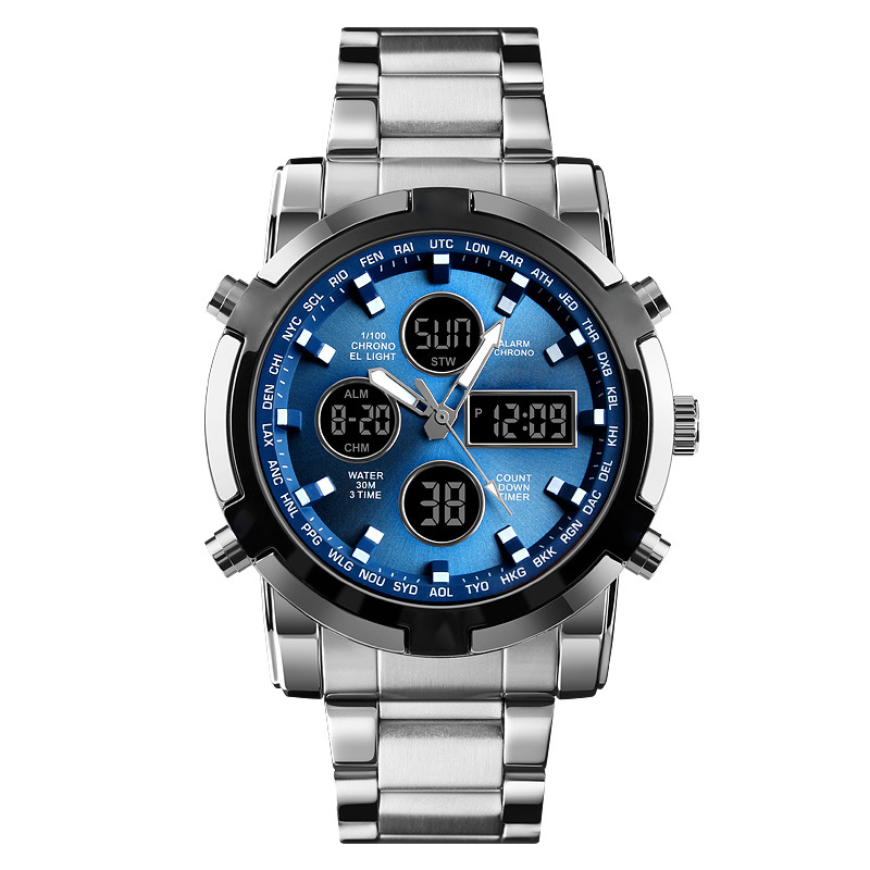 📢📢53 % RABATT!! ⏰ Wasserdichte Analog-Digital-Militäruhr für Herren – 48 mm, multifunktional & Armband aus Edelstahl! 🕰️💪