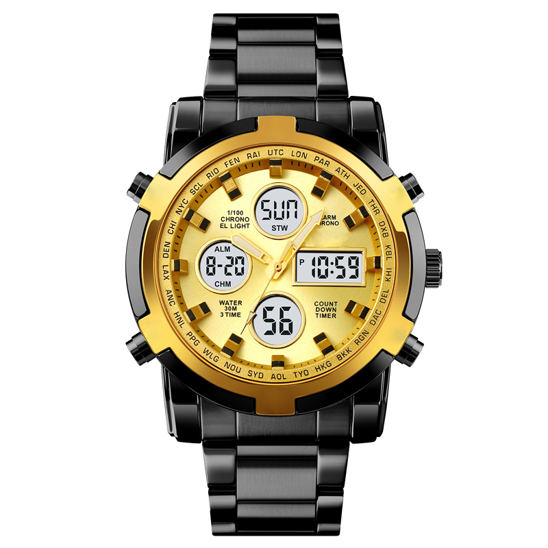 📢📢53 % RABATT!! ⏰ Wasserdichte Analog-Digital-Militäruhr für Herren – 48 mm, multifunktional & Armband aus Edelstahl! 🕰️💪