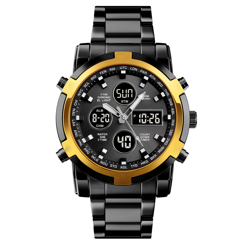 📢📢53 % RABATT!! ⏰ Wasserdichte Analog-Digital-Militäruhr für Herren – 48 mm, multifunktional & Armband aus Edelstahl! 🕰️💪