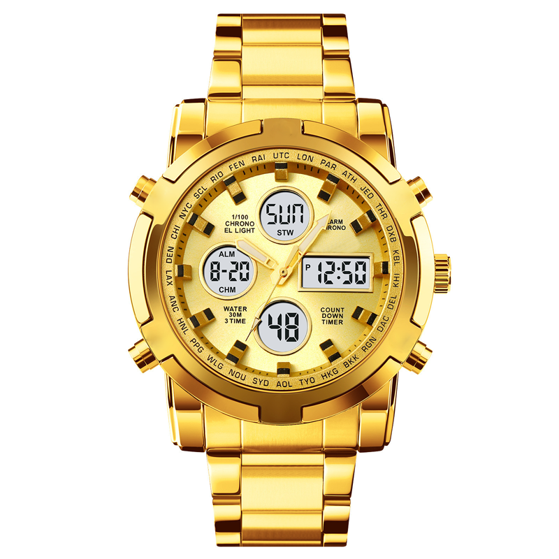 📢📢53 % RABATT!! ⏰ Wasserdichte Analog-Digital-Militäruhr für Herren – 48 mm, multifunktional & Armband aus Edelstahl! 🕰️💪