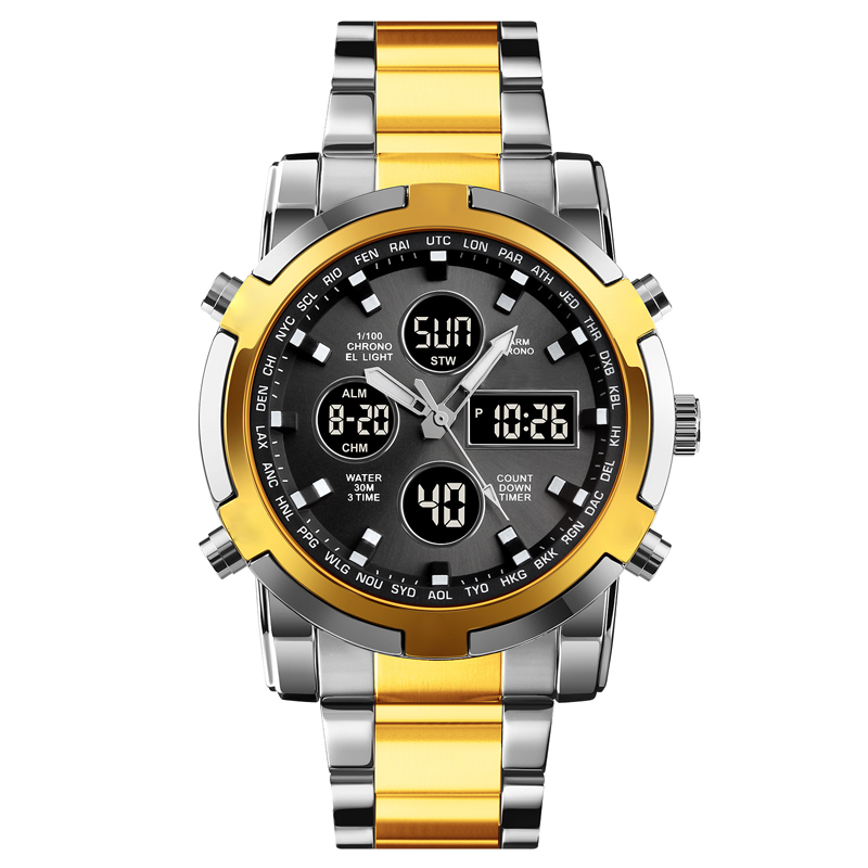 📢📢53 % RABATT!! ⏰ Wasserdichte Analog-Digital-Militäruhr für Herren – 48 mm, multifunktional & Armband aus Edelstahl! 🕰️💪