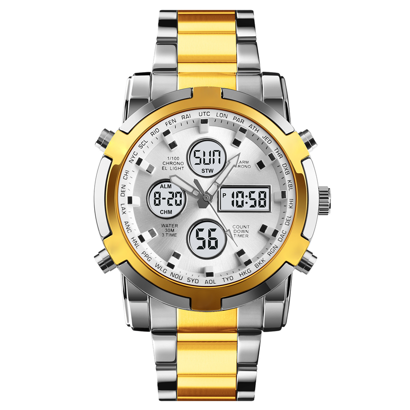 📢📢53 % RABATT!! ⏰ Wasserdichte Analog-Digital-Militäruhr für Herren – 48 mm, multifunktional & Armband aus Edelstahl! 🕰️💪