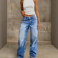 🎁🎁Heute – 50%!👖🔥Mühelos schicke, locker sitzende Jeans mit weitem Bein