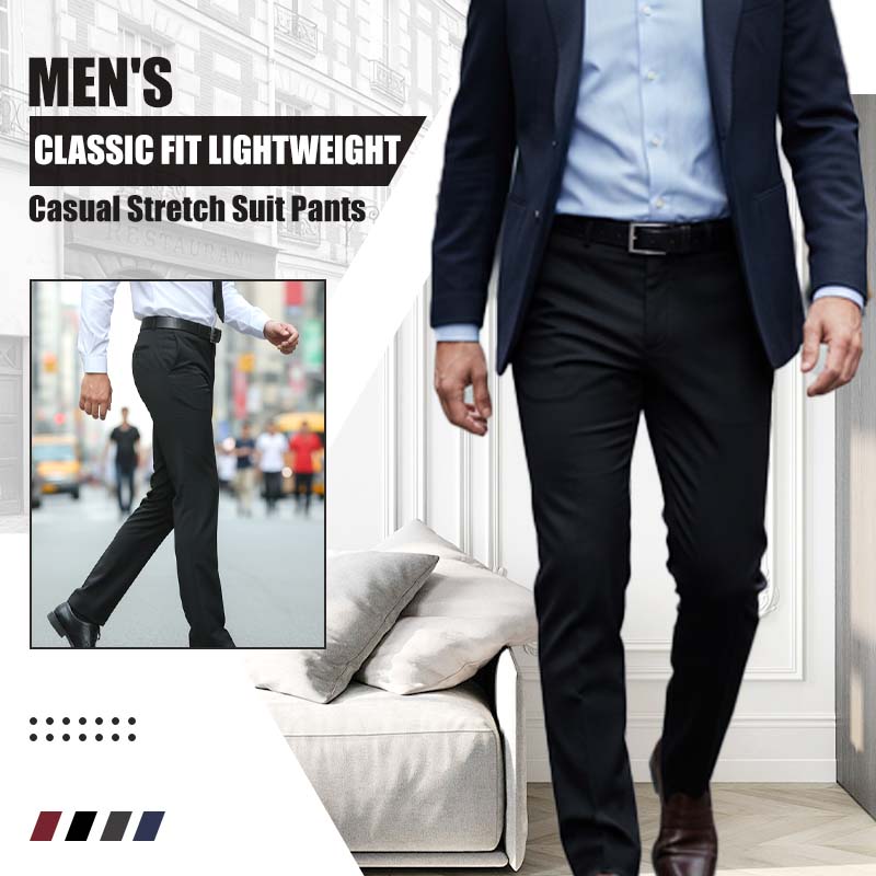 ✨ LIMITED-TIME 50% RABATT! 👔 Herren-Anzughose in klassischer Passform, leicht, lässig, mit Stretchanteil
