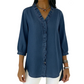 🌞Frühlingserwachen: 50% Rabatt!👕Damen Bluse mit Rüschen-V-Ausschnitt und High-Low-Saum