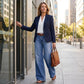 🔥🔥50% RABATT!🎁👖Damen Hochbund & Weitbein: Retro-Style, Bequeme Passform & Lässiger Look 👖✨