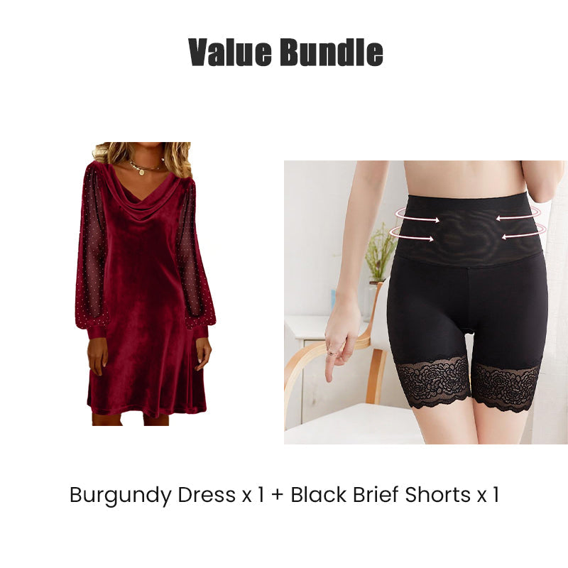 🔥HEISSER VERKAUF !50% RABATT- 💃🏻Elegantes knielanges Etuikleid mit Wasserfallausschnitt für Damen