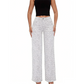 Damenjeans mit Leopardenmuster, hoher Taille und weitem Bein