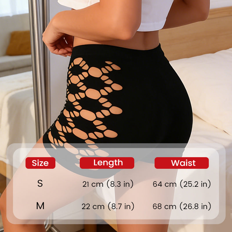 Yoga-Shorts mit hoher Taille und Cut-outs für Damen
