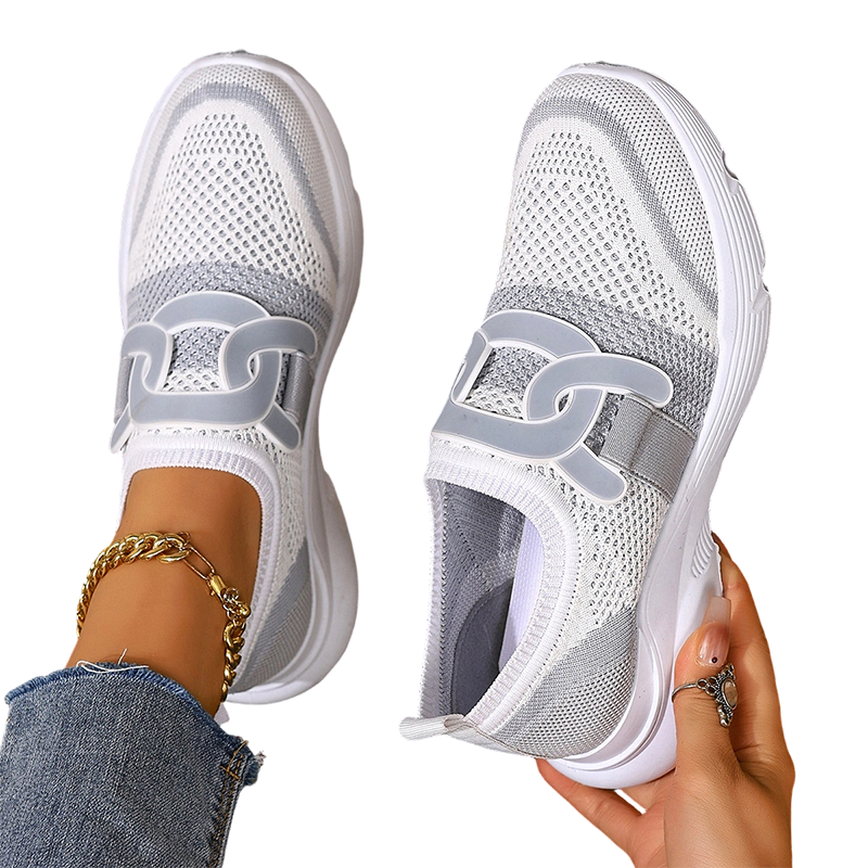🌞Frühlingserwachen: 50% Rabatt!👟 Orthopädische Damen-Slipper mit Mesh-Obermaterial – 3-fach Fußgewölbe-Stütze & Gel-Dämpfung – Gegen Plantarfasziitis & Fersensporn