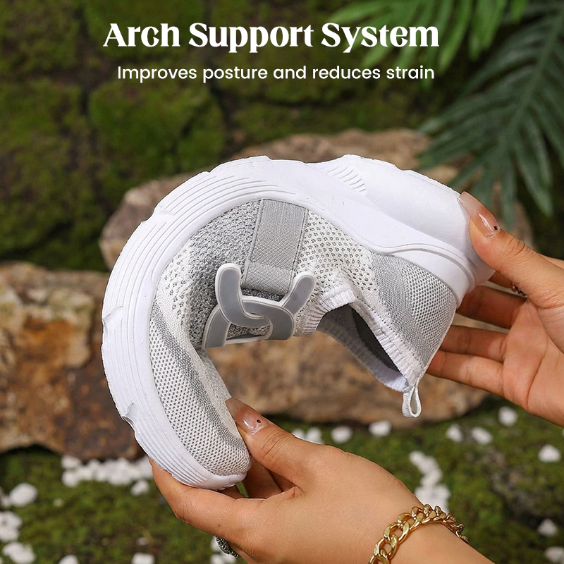 🌞Frühlingserwachen: 50% Rabatt!👟 Orthopädische Damen-Slipper mit Mesh-Obermaterial – 3-fach Fußgewölbe-Stütze & Gel-Dämpfung – Gegen Plantarfasziitis & Fersensporn