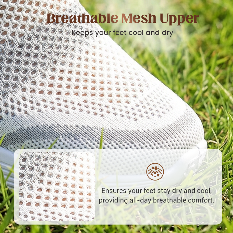 🌞Frühlingserwachen: 50% Rabatt!👟 Orthopädische Damen-Slipper mit Mesh-Obermaterial – 3-fach Fußgewölbe-Stütze & Gel-Dämpfung – Gegen Plantarfasziitis & Fersensporn