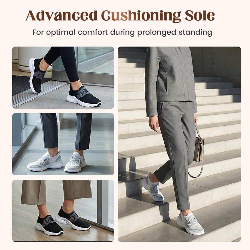 🌞Frühlingserwachen: 50% Rabatt!👟 Orthopädische Damen-Slipper mit Mesh-Obermaterial – 3-fach Fußgewölbe-Stütze & Gel-Dämpfung – Gegen Plantarfasziitis & Fersensporn