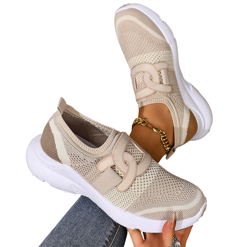 🌞Frühlingserwachen: 50% Rabatt!👟 Orthopädische Damen-Slipper mit Mesh-Obermaterial – 3-fach Fußgewölbe-Stütze & Gel-Dämpfung – Gegen Plantarfasziitis & Fersensporn