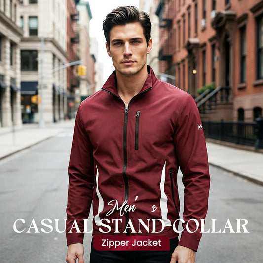 🙌 70% WiederkaufquoteHerren Freizeitjacke mit Stehkragen und Reißverschluss