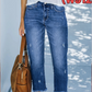 📢📢50%Rabatt!!!✨🔥Damen-Retro-Cropped-Straight-Leg-Jeans👖