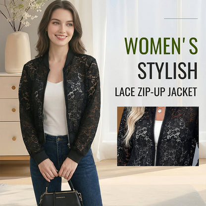 ✨ Neuheiten & Sonderangebote! Leichte Damenjacke aus Spitze mit Reißverschluss – feminin, luftig & vielseitig – perfekt für warme Tage, Strand & Freizeit – ideal für Layering