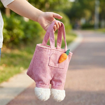 Süßer Ostergeschenkbeutel mit Hase für Kinder