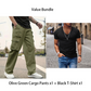 Herren Cargo-Hosen mit mehreren Taschen & Geradem Bein