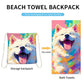 2-in-1 bedruckter Strandtuch-Rucksack