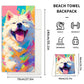 2-in-1 bedruckter Strandtuch-Rucksack