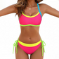 Damen gepolstertes bügelfreies Sport-Bikini-Set (2 Teile)