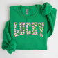 🍀 Must-have für den St. Patrick’s Day! Damen-Sweatshirt mit glücksbringendem Kleeblatt-Print