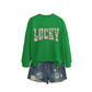 🍀 Must-have für den St. Patrick’s Day! Damen-Sweatshirt mit glücksbringendem Kleeblatt-Print