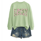 🍀 Must-have für den St. Patrick’s Day! Damen-Sweatshirt mit glücksbringendem Kleeblatt-Print