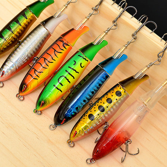📢📢50 % Rabatt!! ⏰ Oberflächenköder mit Propeller – Wobbler/Popper, Schwimmend, Ideal für Raubfischangeln