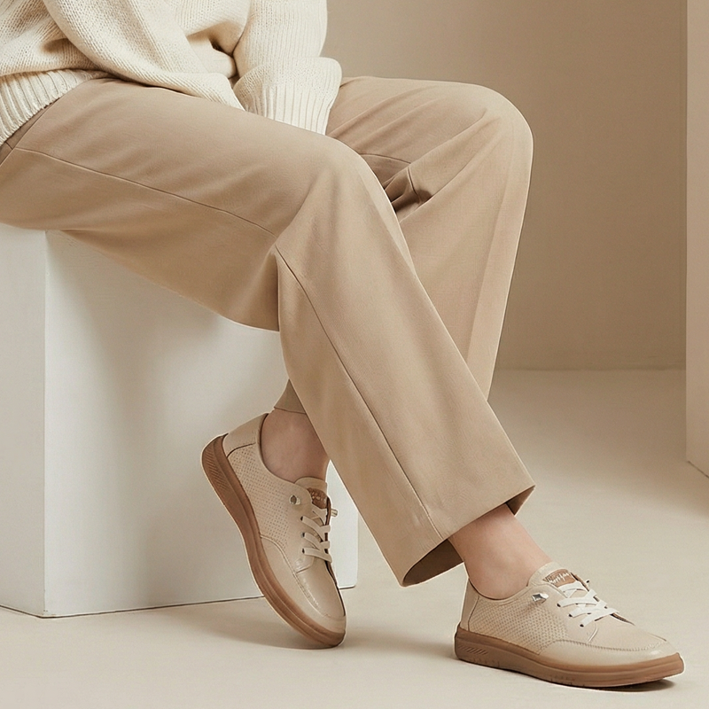 Damen Weiche Sohle Schnürschuhe für den Alltag