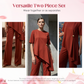 Asymmetrisches Oberteil & Weite-Hose-Set
