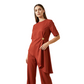 Asymmetrisches Oberteil & Weite-Hose-Set