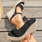 Boho-Sandalen mit Keilabsatz und Plateau für Damen