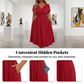 💗Elegantes Damenkleid mit V-Ausschnitt und gedrehter Vorderseite💗✨Lass deinen Charme strahlen