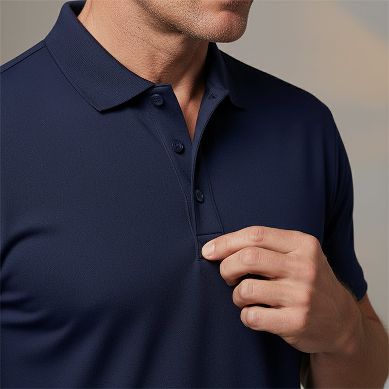 🔥 Nur in begrenzter Stückzahl, zeitlich begrenzt: 59 % Rabatt! 🎉 Schnell trocknendes Kurzarm-T-Shirt mit Reverskragen für Herren 💫
