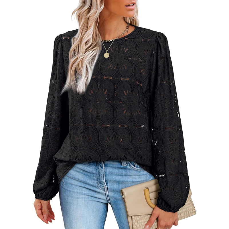 🔥 Limitierte Zeitangebot – Elegantes Damen Crew-Neck Longsleeve mit Ausschnitten