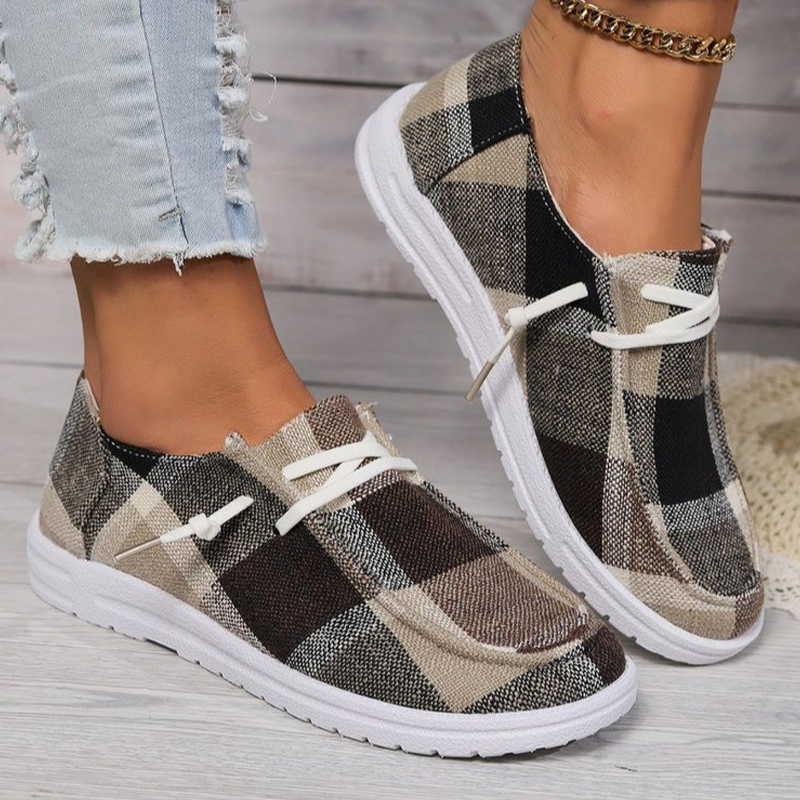 Runde Zehen Flache Schnür-Sneaker für den Alltag