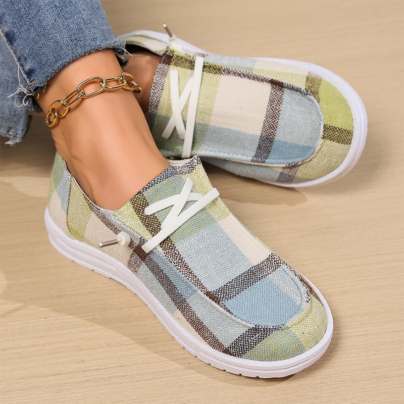 Runde Zehen Flache Schnür-Sneaker für den Alltag