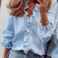 👚 50% RABATT! ✨ Langärmeliges Gerafftes Damenhemd – Elegante Raffung, Weicher Stoff & Vielseitig für Jeden Anlass 🌸