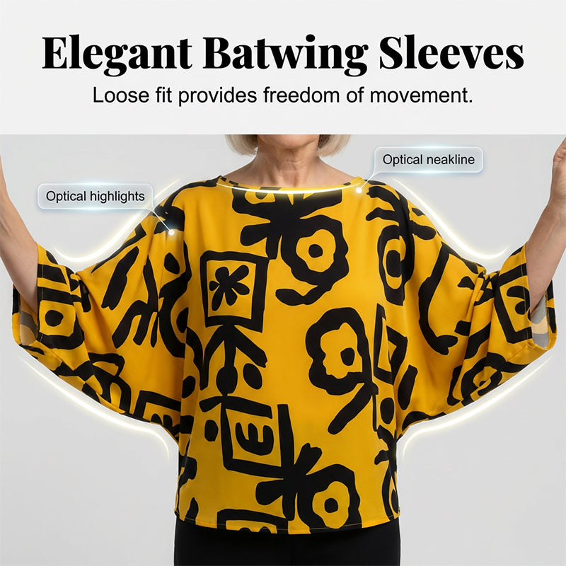 Set aus Retro-Oberteil mit Grafikprint und Hose mit weitem Bein für Damen