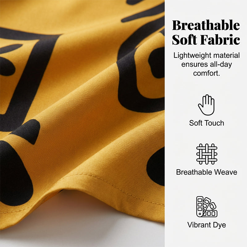 Set aus Retro-Oberteil mit Grafikprint und Hose mit weitem Bein für Damen