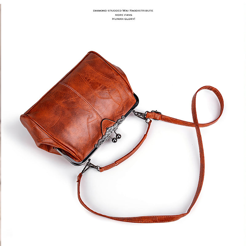 💎50% ELEGANTE VINTAGE-HANDTASCHE! 💎 Hochwertiges PU-Leder, Retro-Clip & Geräumig für den perfekten Look