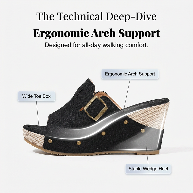 Peep-Toe-Sandalen mit Keilabsatz für Damen